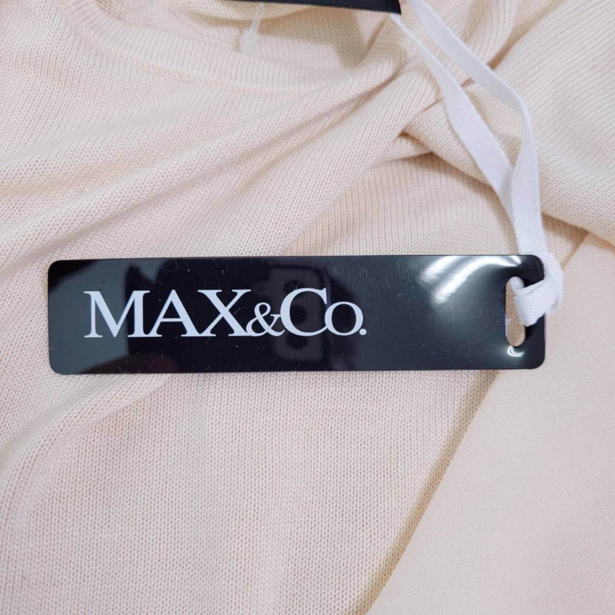 新古品 レディースS MAX&Co. 半袖シャツ ベージュ タグ付き カジュアル 無地 おしゃれ マックス&コー 【23272】