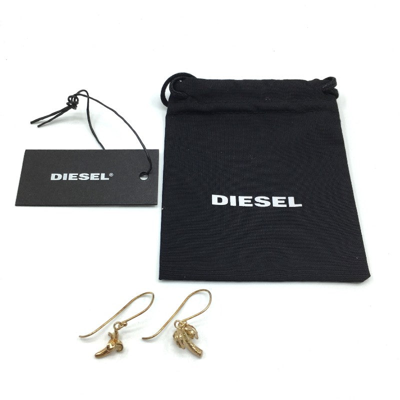 新古品 未使用 タグ付き 訳あり レディース DIESEL ファッション 小物 アクセサリー ピアス フックピアス ゴールド ディーゼル 【23323】