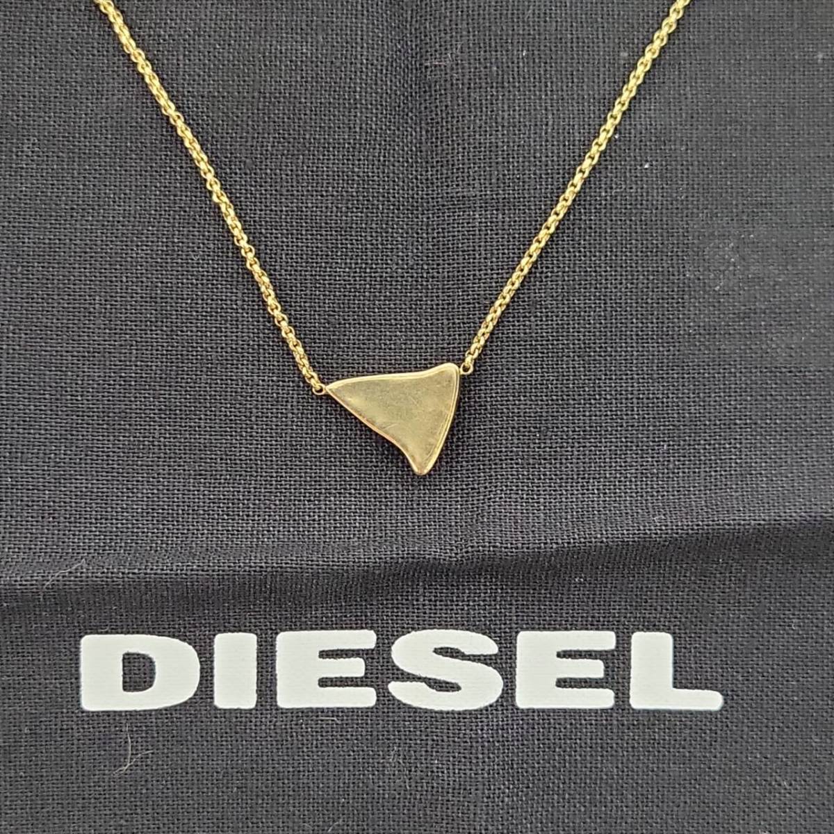 レディースF DIESEL ネックレス 金 ゴールド カジュアル ピザ かわいい チェーン デザイン ディーゼル 【23338】