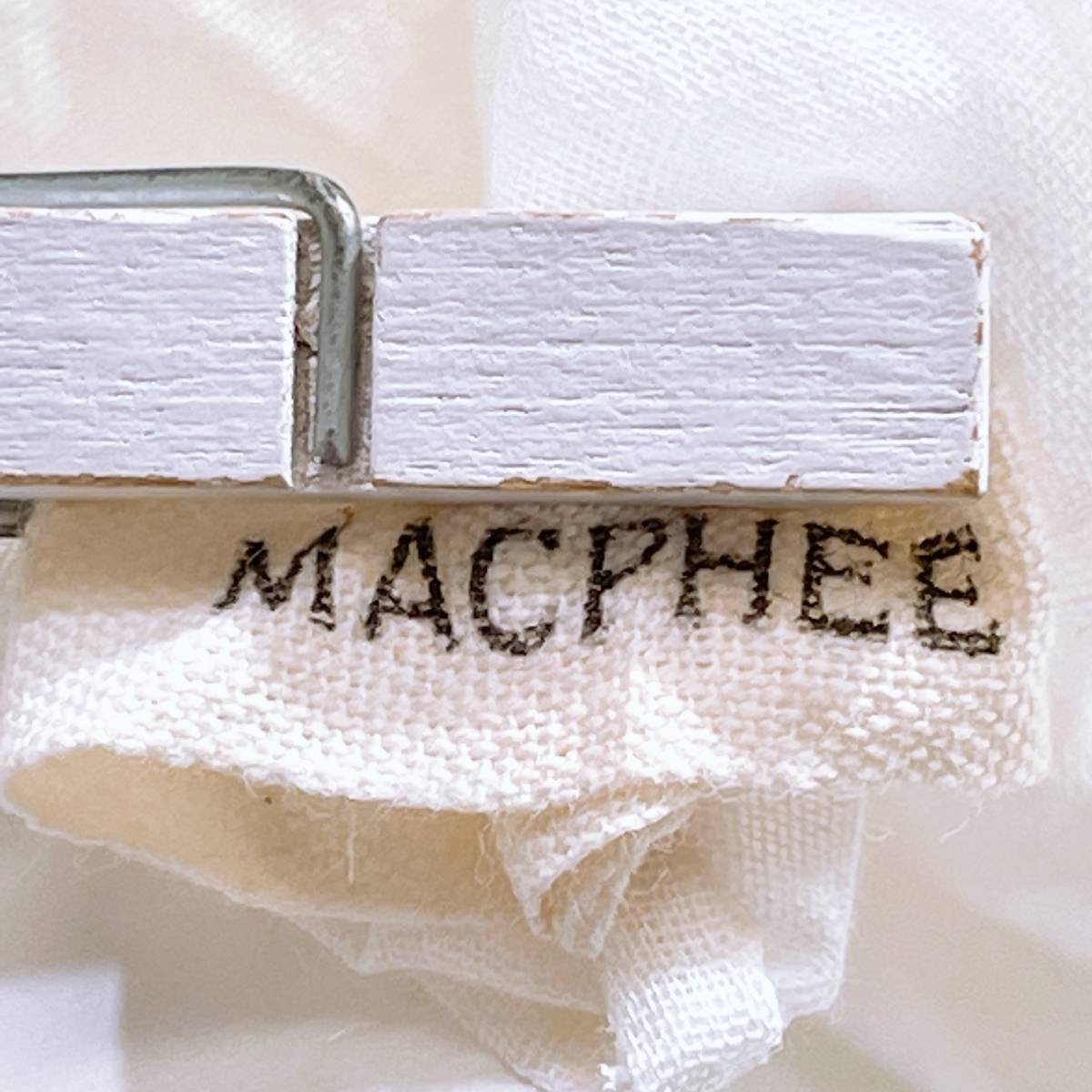 美品 レディースM 38 MACPHEE トップス ホワイト 良品 ブラウス 半袖 半袖ブラウス レース シンプル 大人かわいい マカフィー【23807】