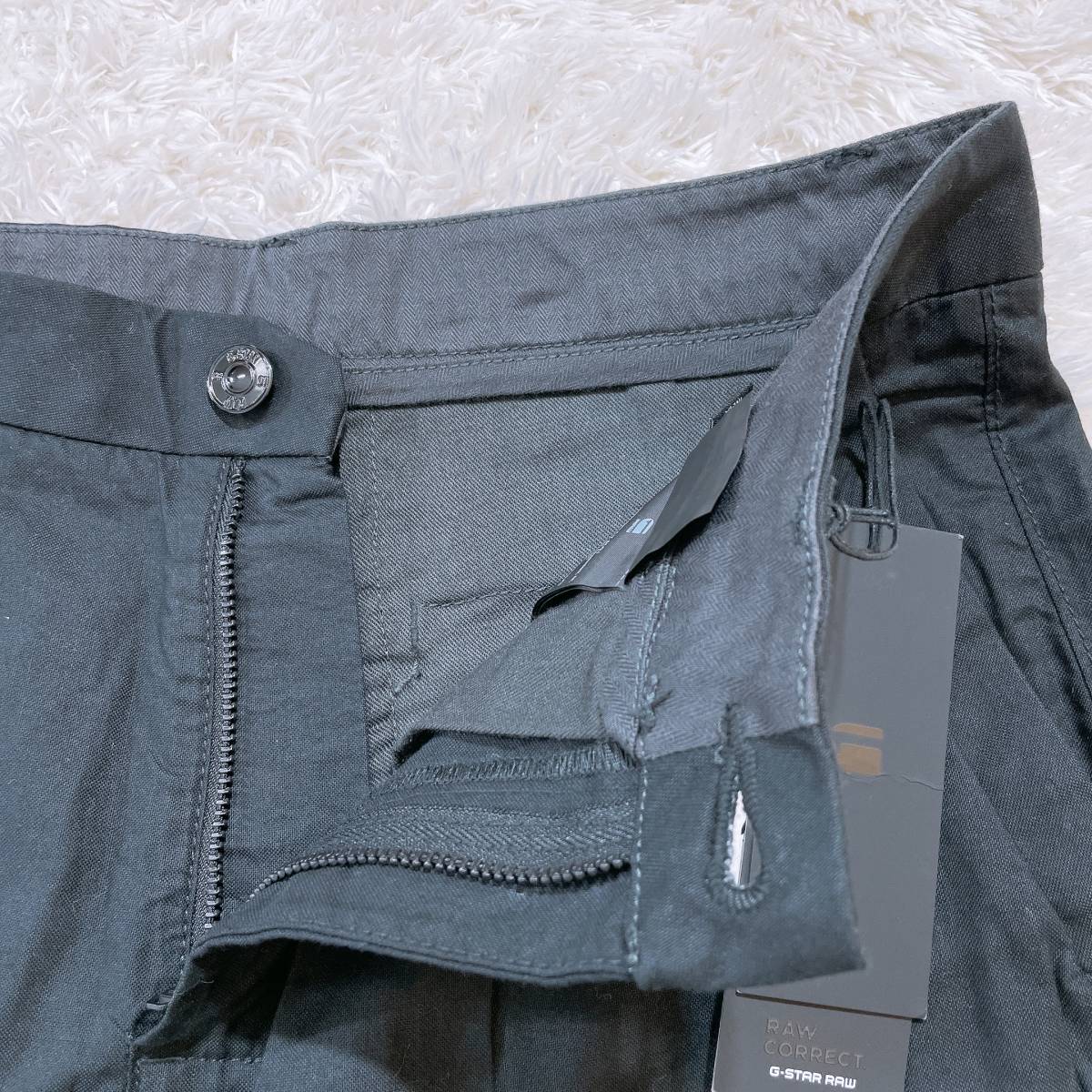 新古品 レディース26 M G-STAR RAW ショートパンツ ブラック 黒 カジュアル かっこいい ジースターロゥ 【24002】