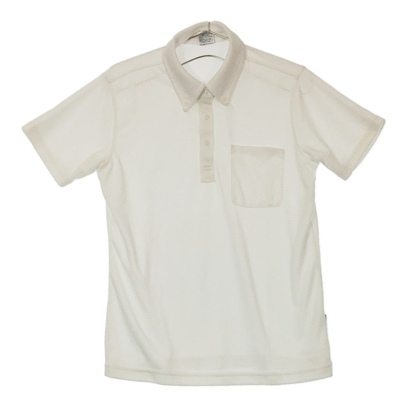 レディースXS LIFEMAX ポロシャツ シャツ ホワイト ボタンダウン 吸汗性 速乾性 無地 シンプル 半袖 ライフマックス 【25052】