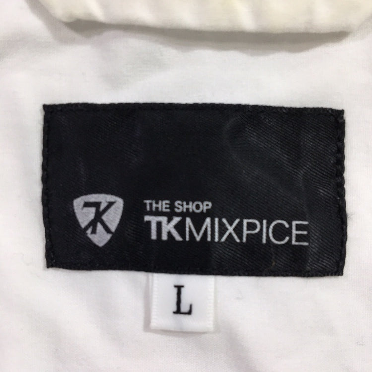 メンズL THE SHOP TK MIXPICE 半袖Tシャツ トップス インナー ホワイト ザ・ショップ・ティーケー・ミクスパイス【25297】