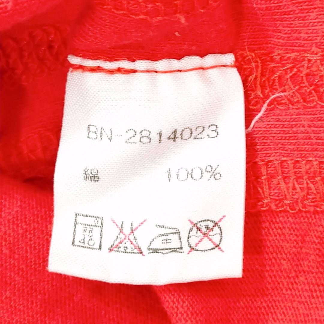メンズM BACK NUMBER 半袖ロゴプリントTシャツ 赤系 朱色 レッド 綿100% アメカジ 重ね着 インナー バックナンバー 【25557】