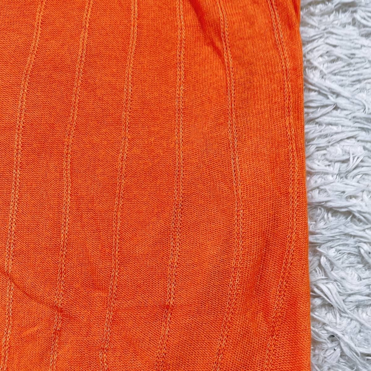 レディースS Magender セーター オレンジ 訳アリ品 半袖 シンプル 無地 かわいい かっこいい 秋冬 マジェンダ 【25741】