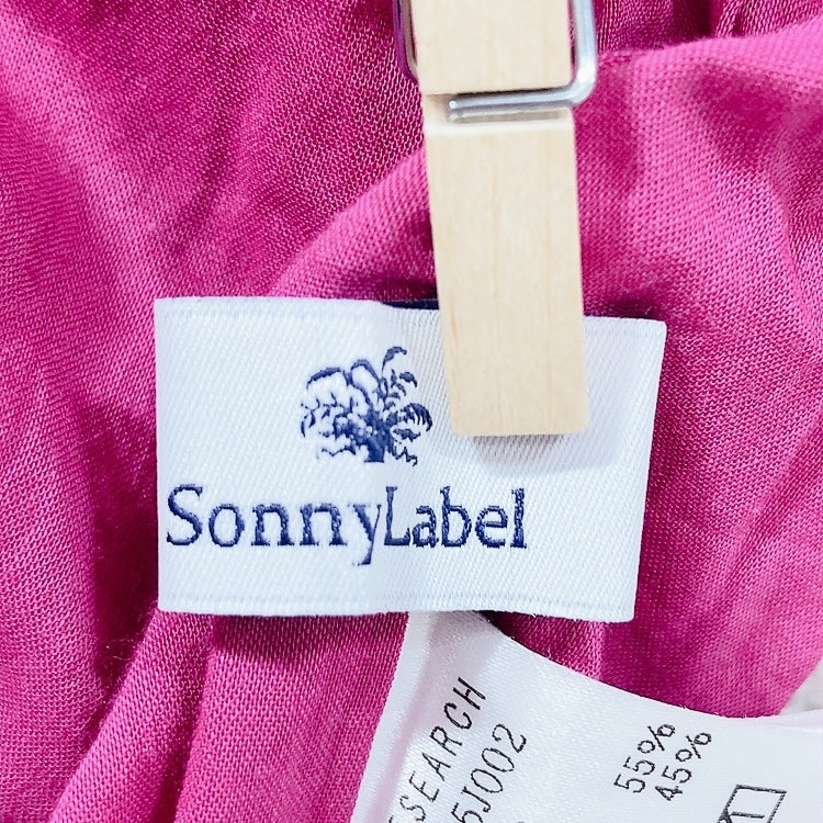 レディースF SonnyLabel スカート ショッキングピンク 桃色 ロングスカート 発色がキレイ ギャザー シワ感 サニーレーベル【25987】