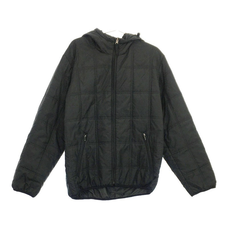 【26120】 UNIQLO ユニクロ ダウンジャケット サイズL ブラック 中綿入りジャケット フードジャケット 長袖 ジップアップ メンズ