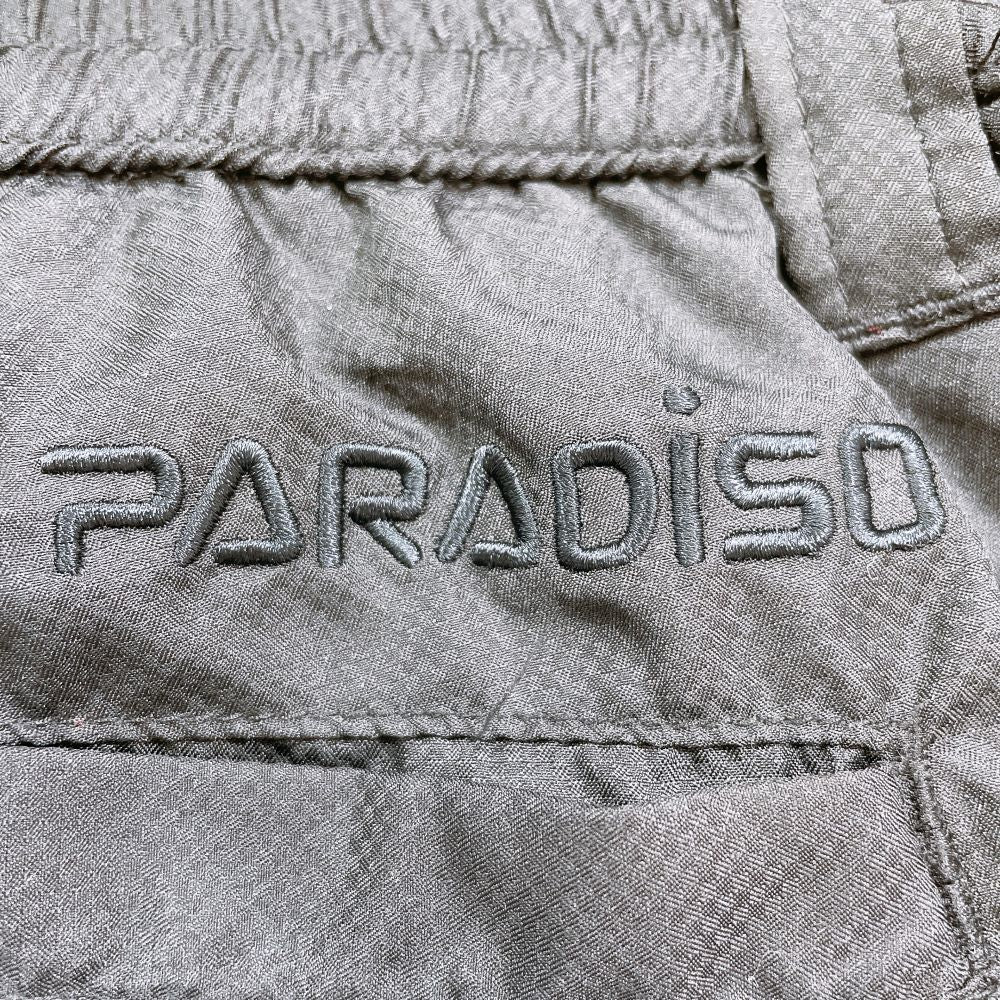 【26252】 PARADISO パラディーゾ ボトムス サイズL ブラック ウエストゴム ポケット シンプル スポーティ 無地 ポリエステル100% メンズ