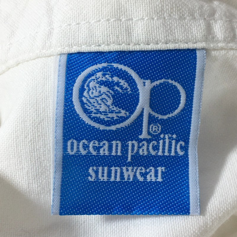 【26424】 Ocean Pacific オーシャンパシフィック 半袖シャツ サイズM ホワイト ボーダー シンプル カジュアル オシャレ メンズ