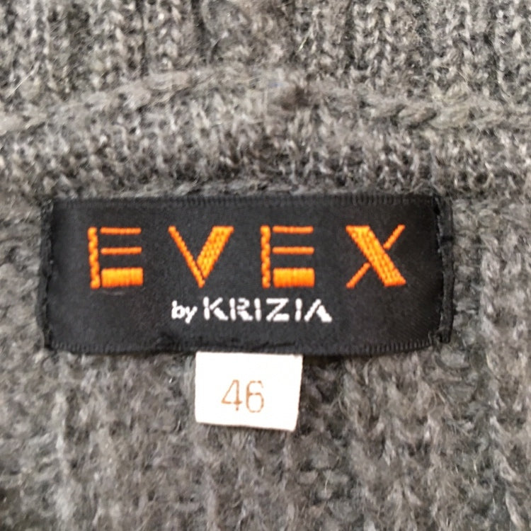 レディース46 L EVEX by KRIZIA ロングカーディガン アウター トップス ブラック 黒 エヴェックスバイクリツィア【26549】