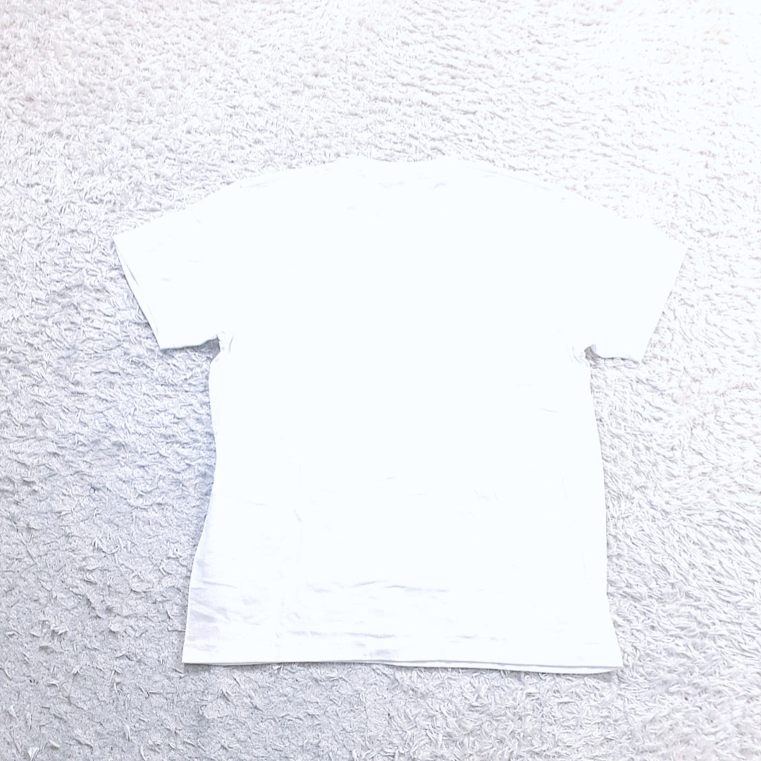 メンズL UnitedAthle トップス 半袖Tシャツ ホワイト 白色 綿100% 丸首 フロントプリント 春夏物 ユナイテッドアスレ 【26620】