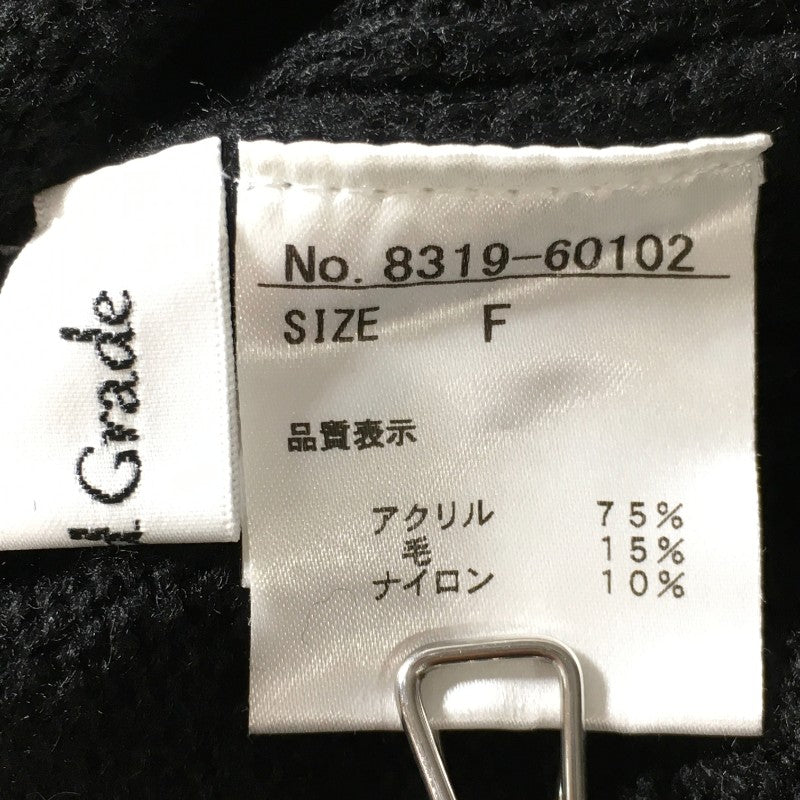 【26813】 Day and Grade デイアンドグレイド ワンピース サイズF ブラック ニット生地 スリット シンプル オシャレ 暖かい レディース