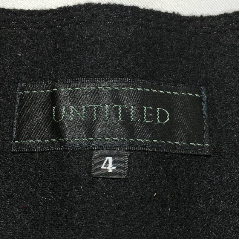 【26814】 UNTITLED アンタイトル ミニスカート サイズ4 / 約XL(LL) ブラック フレアースカート シンプル モノトーン 無地 レディース
