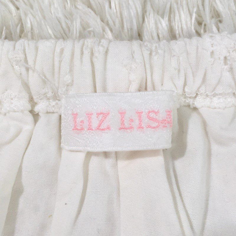 【27068】 LIZ LISA リズリサ キュロットパンツ サイズF / 約S ホワイト レースデザイン リボン付き オシャレ 可愛い レディース