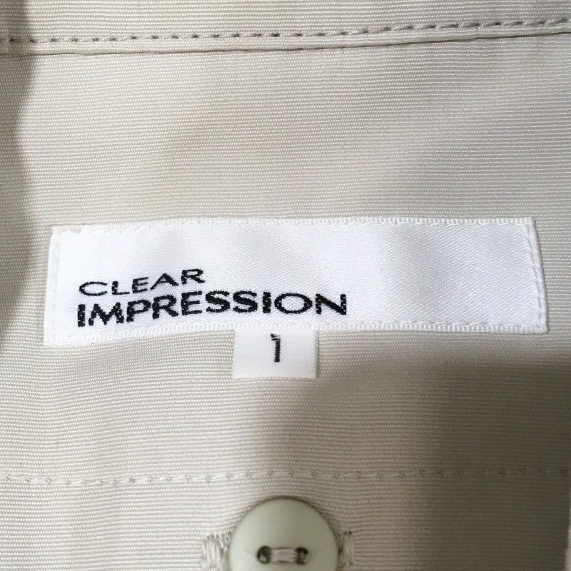 【27096】 CLEAR IMPRESSION クリアインプレッション コート サイズ1 / 約S ベージュ シンプル ボタン 防寒着 あたたかい レディース