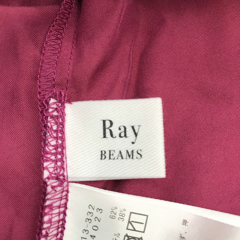 【27239】 新古品 Ray Beams レイビームス 長袖ブラウス ワインレッド XSサイズ相当 おしゃれ フェミニン ギャザー 柔らかい レディース