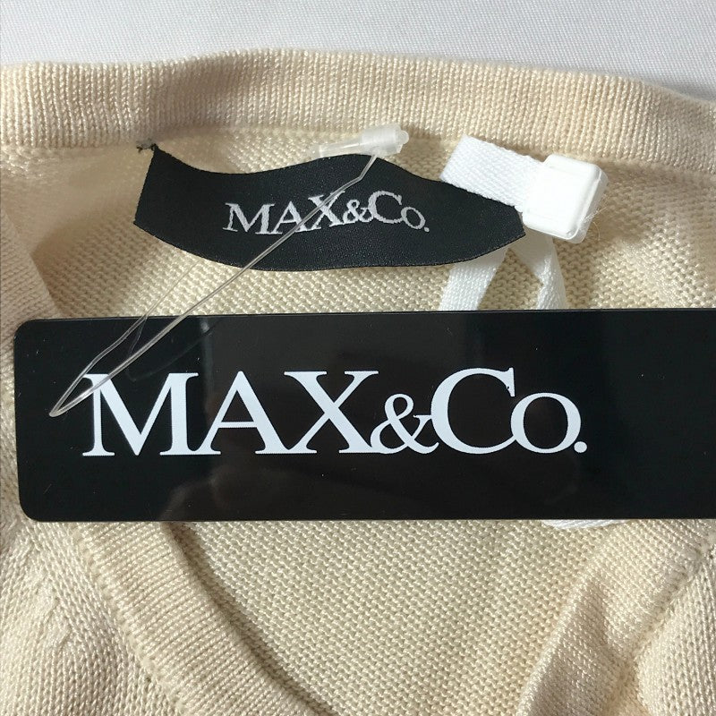 【27276】 新古品 MAX&Co. マックスアンドコー 半袖Tシャツ カットソー サイズS ベージュ サマーニット シアー袖 可愛い レディース
