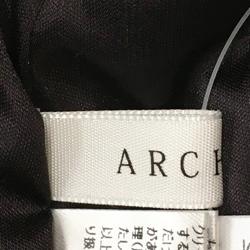 【27321】 archives アルシーヴ スカート ブラック サイズM相当 チェック柄 横ファスナー 一部ゴム 可愛い オシャレ レディース