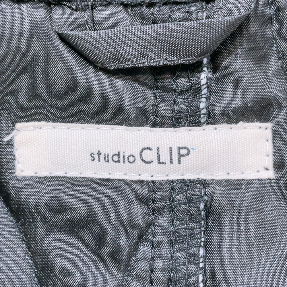 【27359】 studio CLIP スタディオクリップ ウインドブレーカー サイズL ブラック ファスナー フード シンプル 無地 かっこいい メンズ