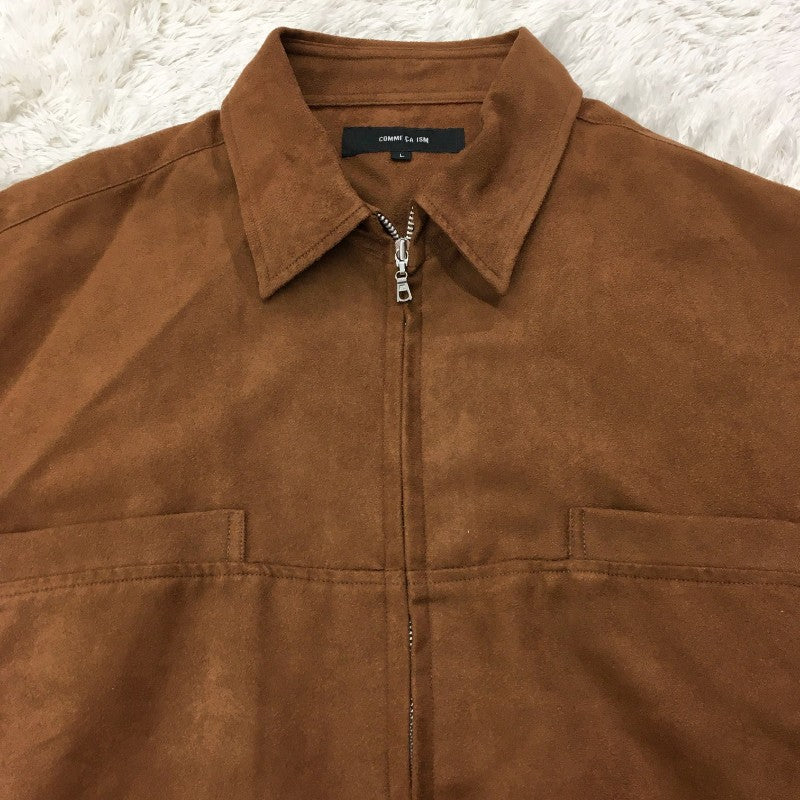 【27375】 COMME CA ISM コムサイズム ジャケット サイズL ブラウン シンプル 胸ポケットあり 襟付き 暖かそう 袖口ボタンあり  メンズ
