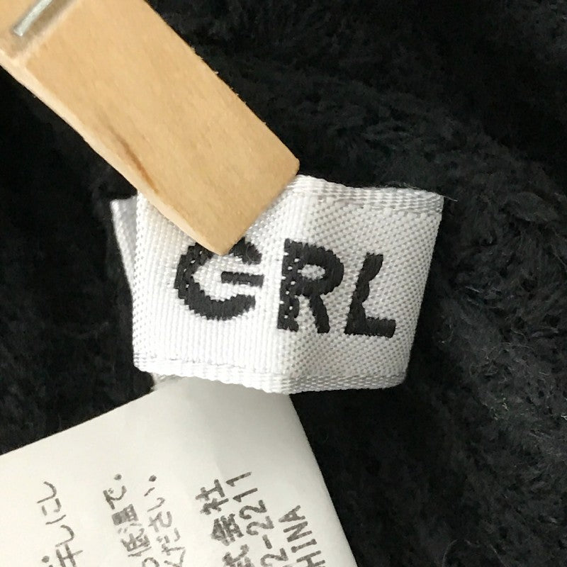 【27666】 GRL グレイル ニット サイズM ブラック アクリル100% オシャレ カラフル モックネック カラーブロック レディース