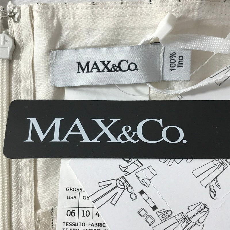 【28036】 新古品 MAX&Co. マックスアンドコー サロペット つなぎ サイズ42 / 約XL(LL) アイボリー ストライプ カジュアル レディース