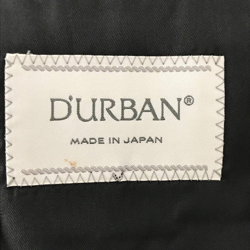 【28435】 Durban ダーバン ジャケット サイズA6 ブラック サイズL相当 日本製 カッコいい 無地 総裏 センターベンツ 仕事用 メンズ