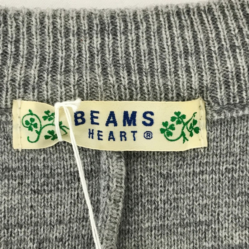 【28478】 BEAMS ビームス セーター グレー サイズM相当 ウール混 Vネック シンプル 無地 着やすい 動きやすい かっこいい メンズ
