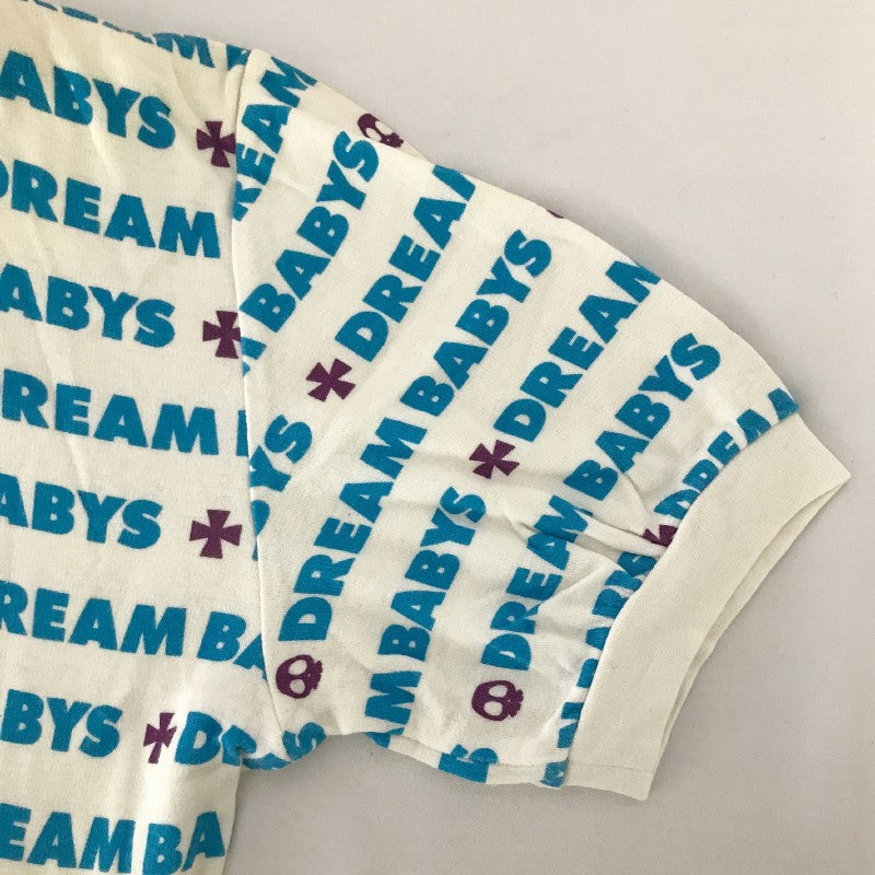 【28772】 DREAM BABYS ドリームべビーズ パーカー フーディー サイズS ホワイト 半袖 ジップアップ 英字 プリント カジュアル レディース