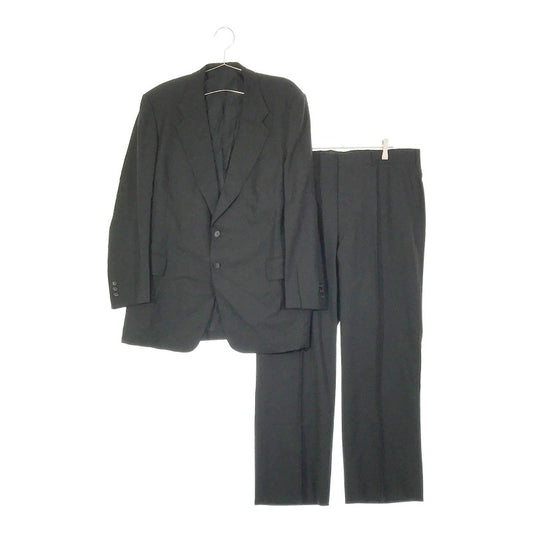 【28819】 スーツ ブラック 上LL 下3L相当 大きめサイズ 2Bシングル セットアップ ビジネスシーン ブラックスーツ 洗い替え メンズ