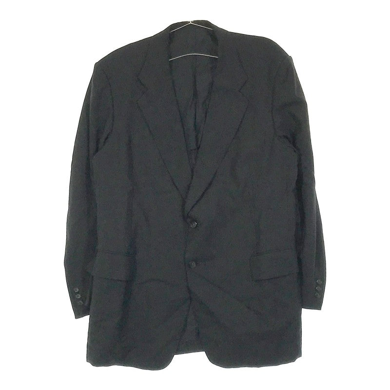 【28819】 スーツ ブラック 上LL 下3L相当 大きめサイズ 2Bシングル セットアップ ビジネスシーン ブラックスーツ 洗い替え メンズ