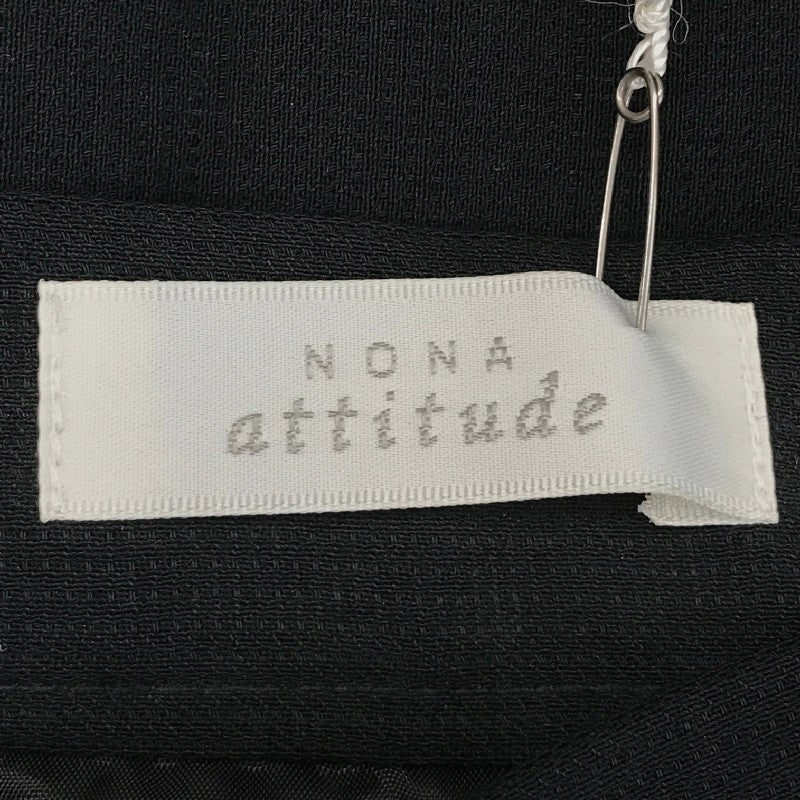【28855】 新古品 NONA attitude ナノアティチュード ロングスカート サイズ12 / 約L ブラック ロング丈 レディース 定価19900円