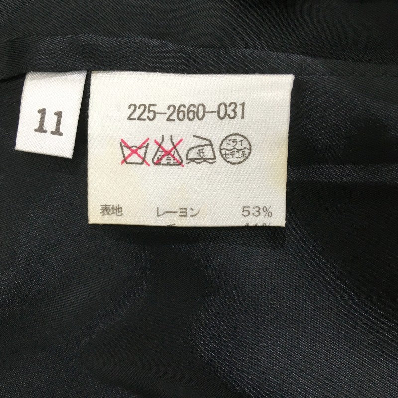 【29066】 新古品 NONA ノナ ロングスカート サイズ11 / 約L ブラック 無地 上品 シック カジュアル ジップアップ フォーマル レディース