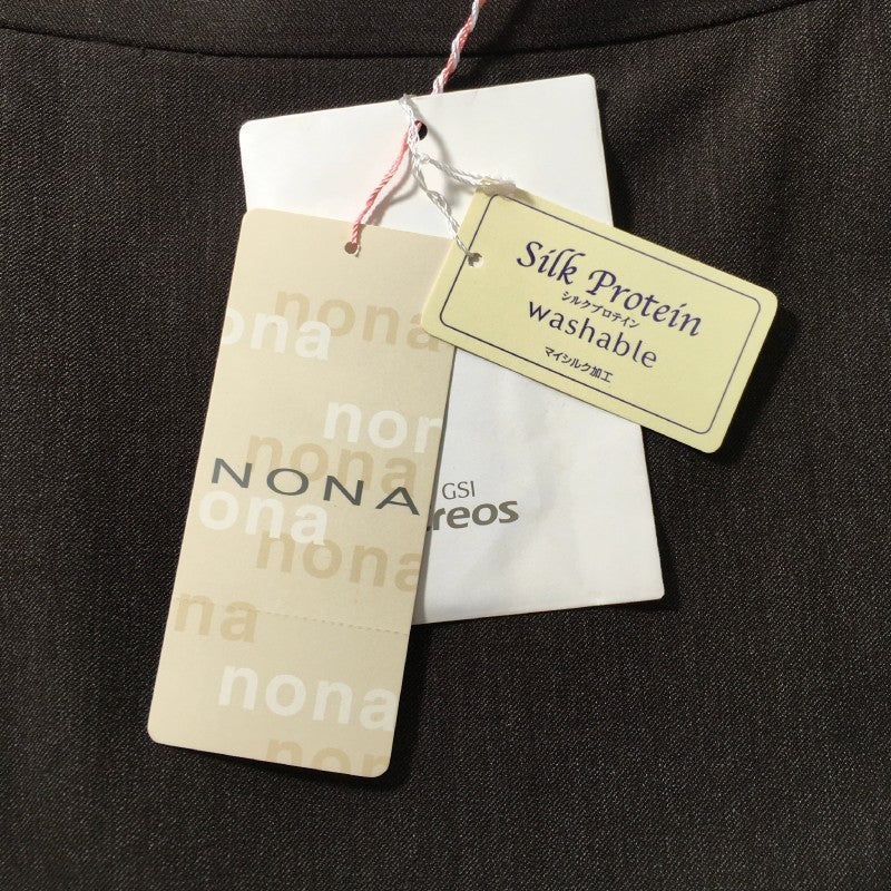 【29146】 新古品 NONA ノナ ロングスカート サイズ15 / 約XXL ダークブラウン シンプル 無地 かっこいい レディース 定価18000円