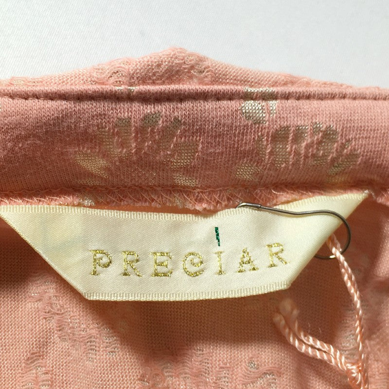 【29167】 新古品 PRECIAR 半袖シャツ サイズ40 ピンク サイズM相当 可愛い 花柄 着やすい オシャレ 動きやすい レディース