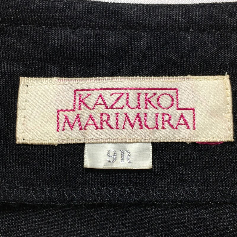【29200】 新古品 KAZUKO MARIMURA カズコマリムラ 半袖ブラウス サイズ9R / 約M ブラック シンプル 大人可愛い タグ付き レディース
