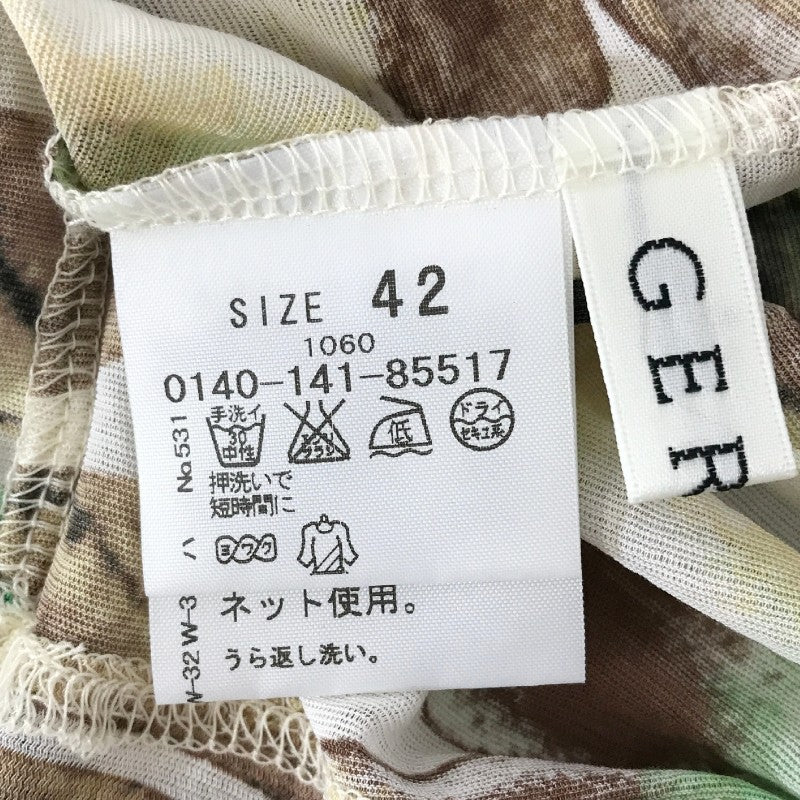 【29201】 新古品 GERVE ジェルべ 長袖Tシャツ ロンT カットソー サイズ42 / 約L 鮮やか 薄手生地 清涼感 レディース 定価14000円