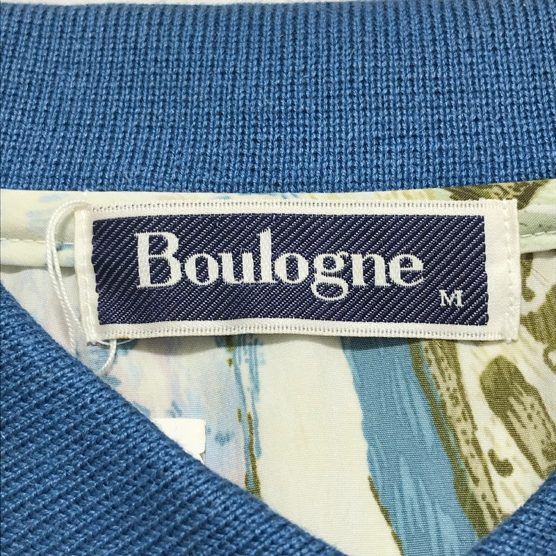 【29209】 新古品 Boulogne ブーローニュ 半袖Tシャツ カットソー サイズM ブルー シンプル オシャレ スタイリッシュ メンズ