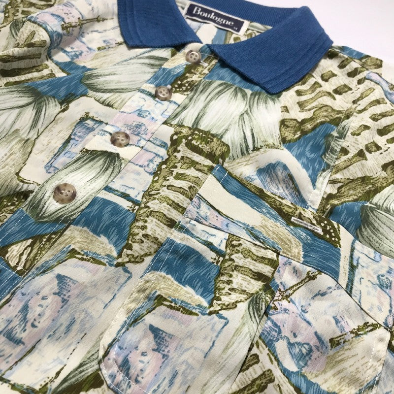 【29209】 新古品 Boulogne ブーローニュ 半袖Tシャツ カットソー サイズM ブルー シンプル オシャレ スタイリッシュ メンズ