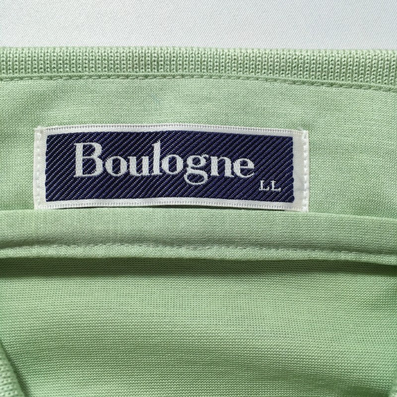 【29235】 新古品 Boulogne ブローニュ 半袖シャツ サイズXL ミントグリーン エンブレム シンプル カジュアル 爽やか かっこいい メンズ