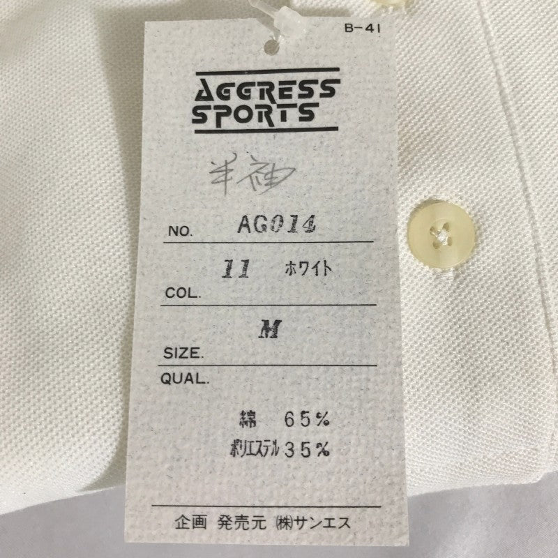 【29242】 新古品 AEERESS SPORTS アーレススポーツ ポロシャツ カットソー サイズM ホワイト シンプル カジュアル オシャレ メンズ