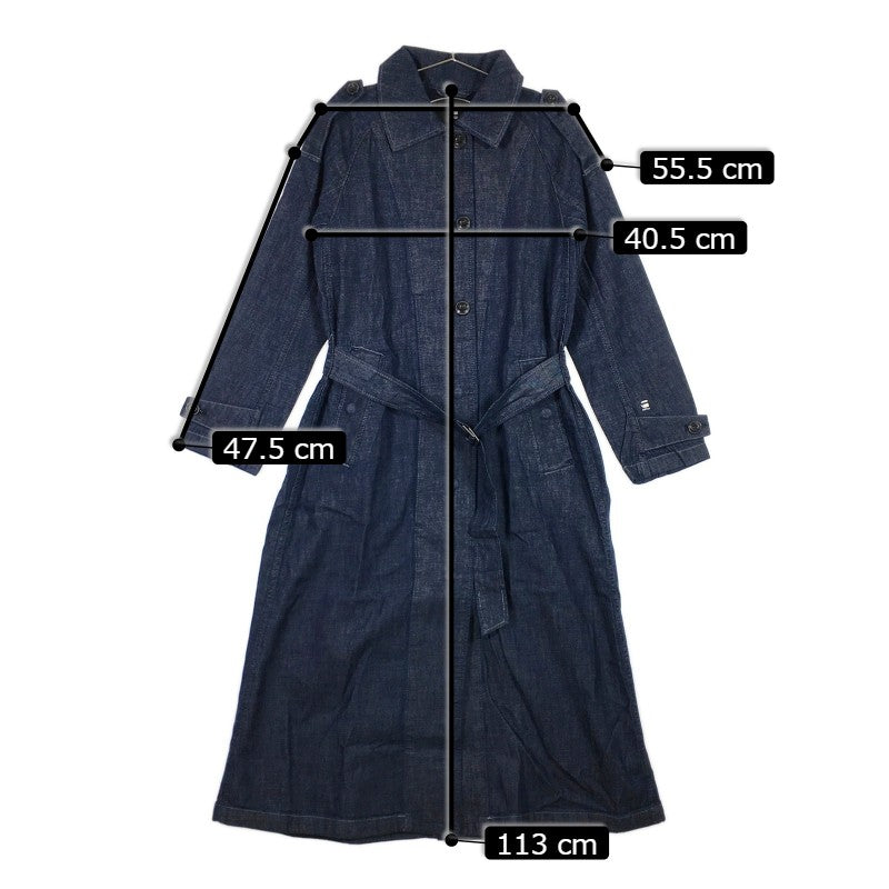 【29305】 新古品 G-STAR RAW ジースターロゥ トレンチコート サイズXXS インディゴ デニム 羽織り Aライン オシャレ レディース