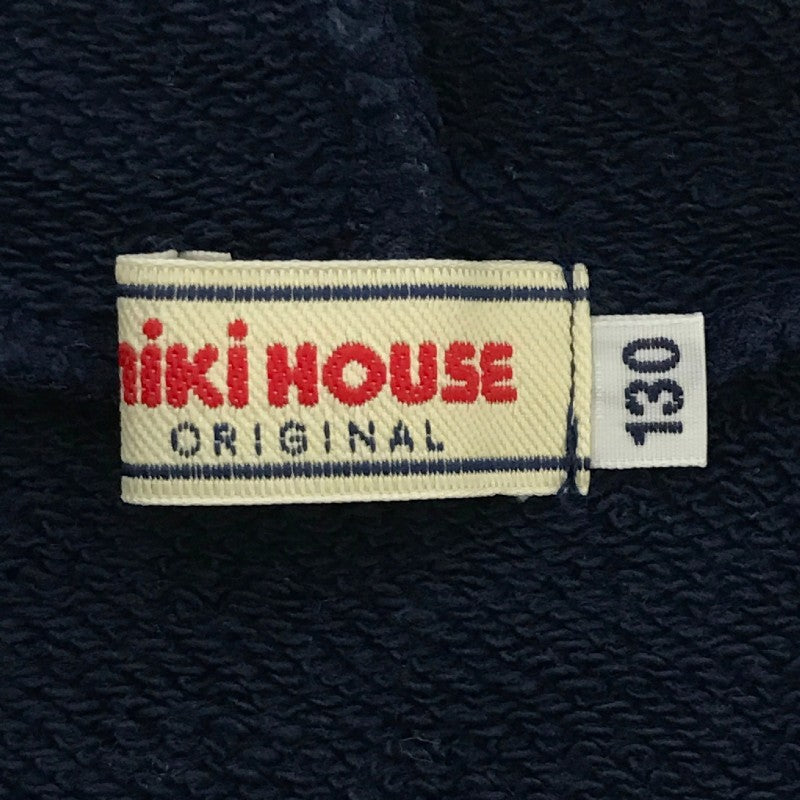 【29372】 MIKI HOUSE ミキハウス パーカー フーディー サイズ130cm ネイビー クマの刺繍 シンプル あたたかい 羽織りやすい キッズ