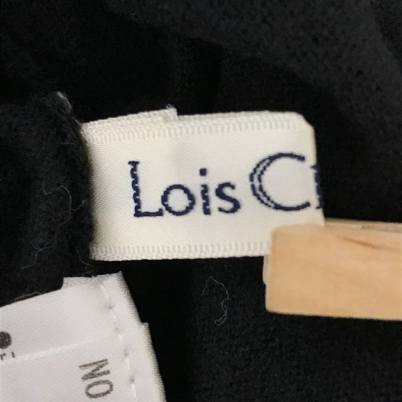 【29680】 Lois CRAYON ロイスクレヨン セーター サイズM ブラック ボレロ 羽織り レース飾り パールビーズ 可愛い レディース