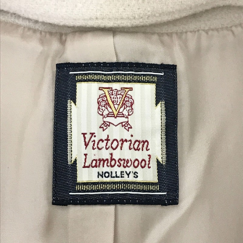 【29685】 Victorian Lambswool コート サイズ36 / 約S ライトグレー フード付き 無地 プレーン カジュアル あったか レディース