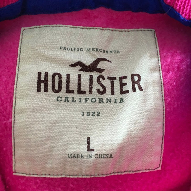 【29726】 新古品 Hollister ホリスター パーカー フーディー サイズL ピンク カジュアル ワッペン かわいい かっこいい レディース
