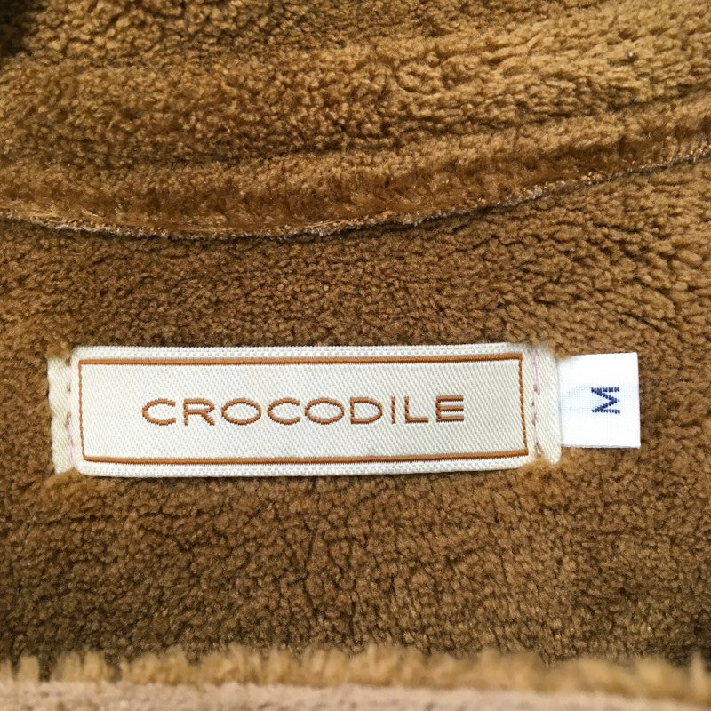 【29862】 CROCODILE クロコダイル コート サイズⅯ ブラウン もこもこ 暖かい フロントボタン シンプル ボア レディース