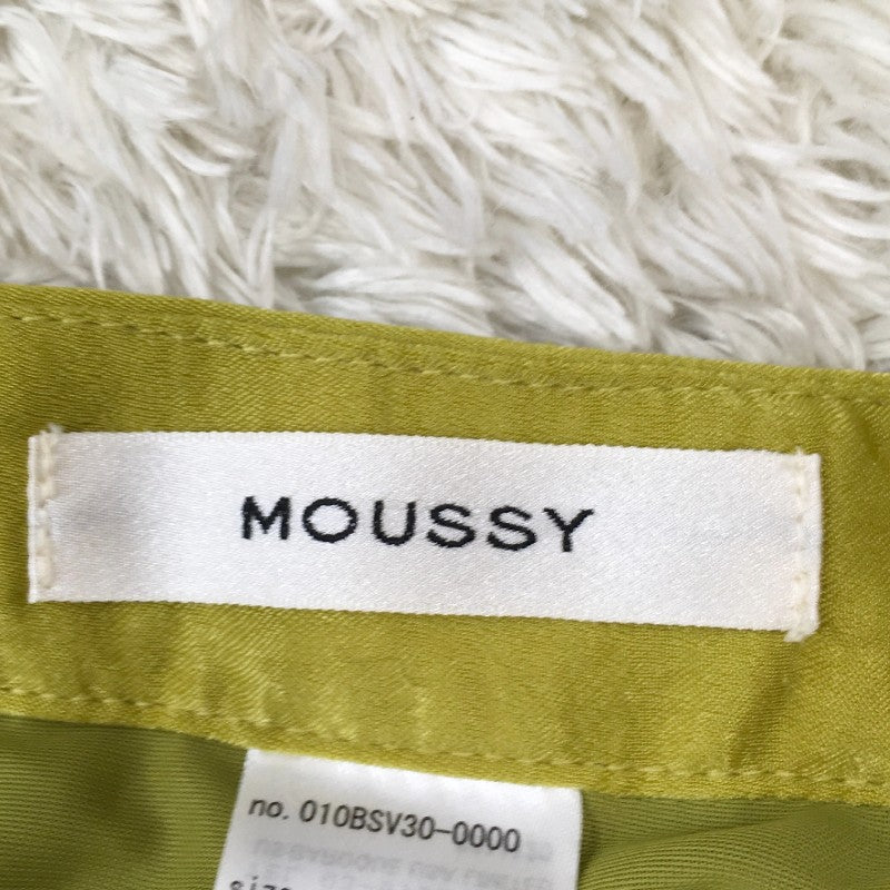【29874】 MOUSSY マウジー ロングスカート サイズ2 / 約M カーキ カジュアル 無地 シンプル ブリーツ サイドジップアップ レディース