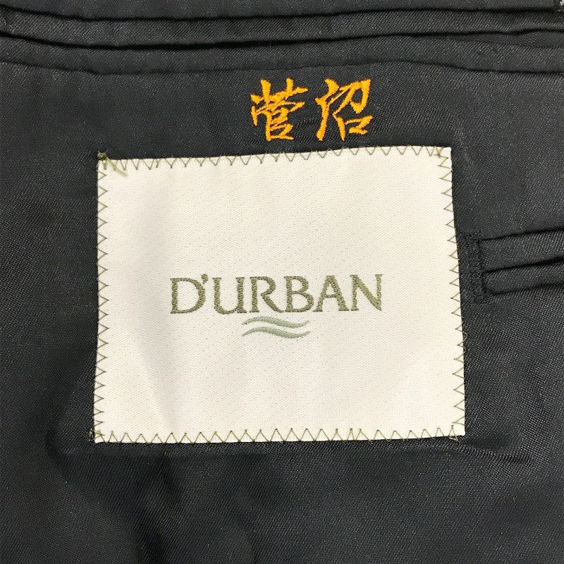 【29889】 Durban ダーバン スーツ ブラック サイズXXL相当 セットアップ 襟付き 大人 カッコいい シンプル カジュアル 上品 メンズ