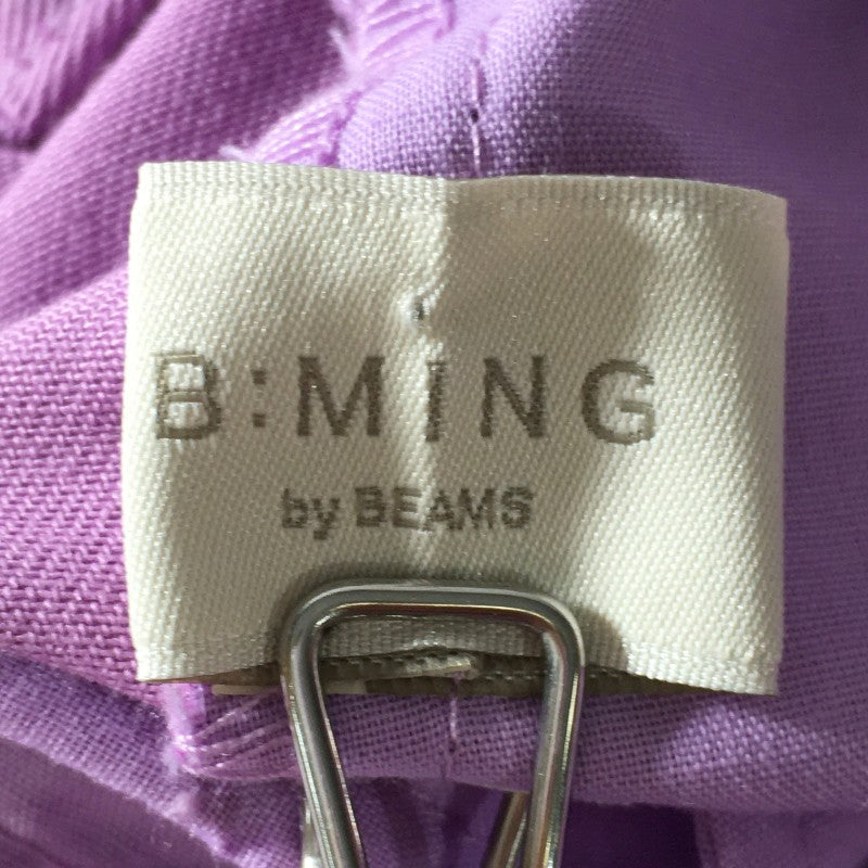 【29899】 B:MING by BEAMS ビーミングバイビームス カジュアルパンツ サイズM パープル シンプル 無地 清涼感 ベルトループ レディース